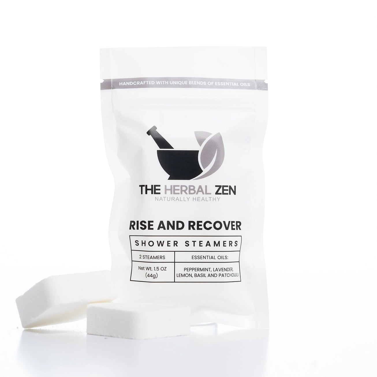 Herbal Zen | RISE AND RECOVER 2PK. | Aromatherapy Shower Steamers | Handmade | Soothe. Heal. Restore.