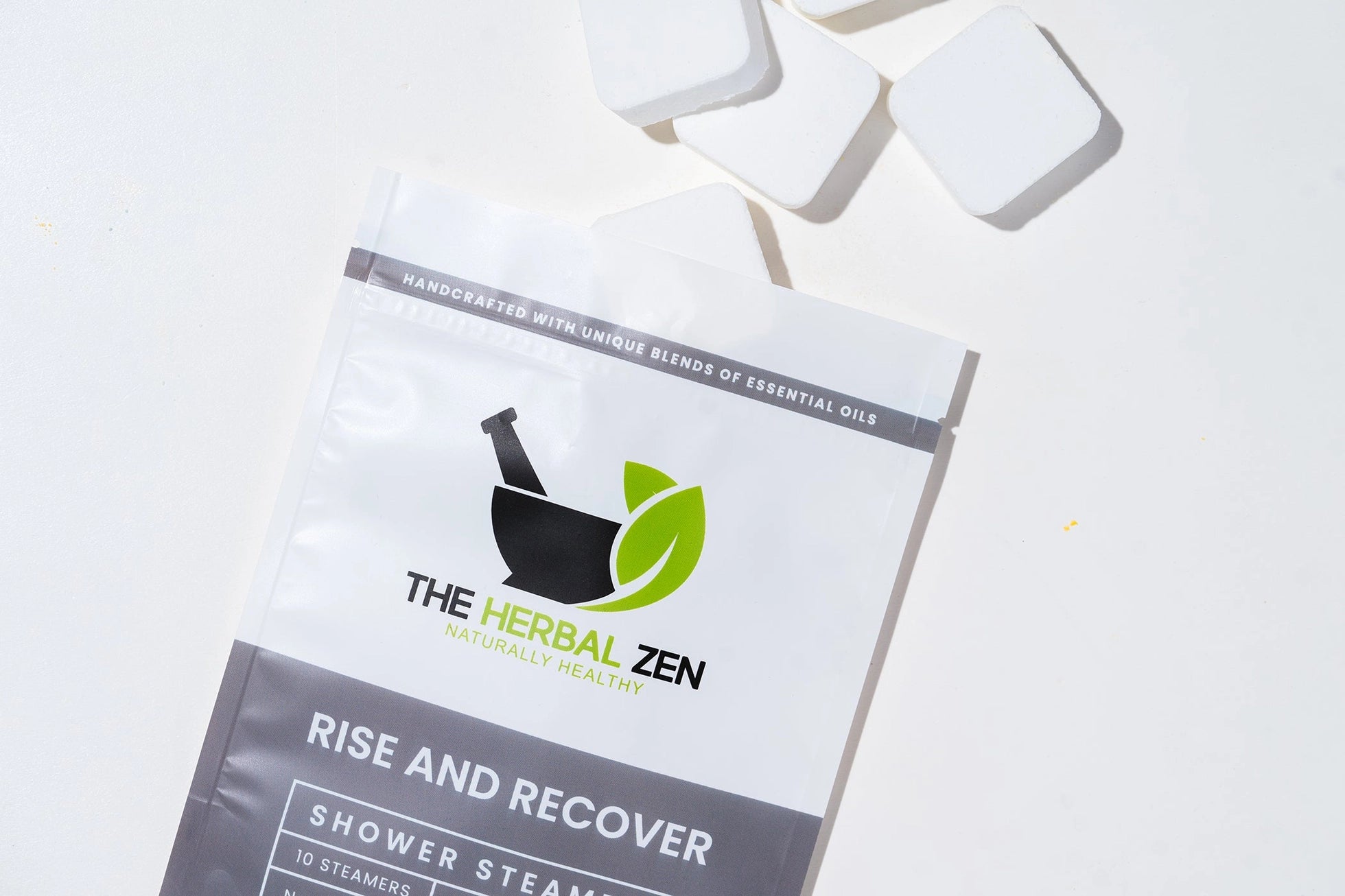 Herbal Zen | RISE AND RECOVER 10pk. | Aromatherapy Shower Steamers | Handmade | Soothe. Heal. Restore.