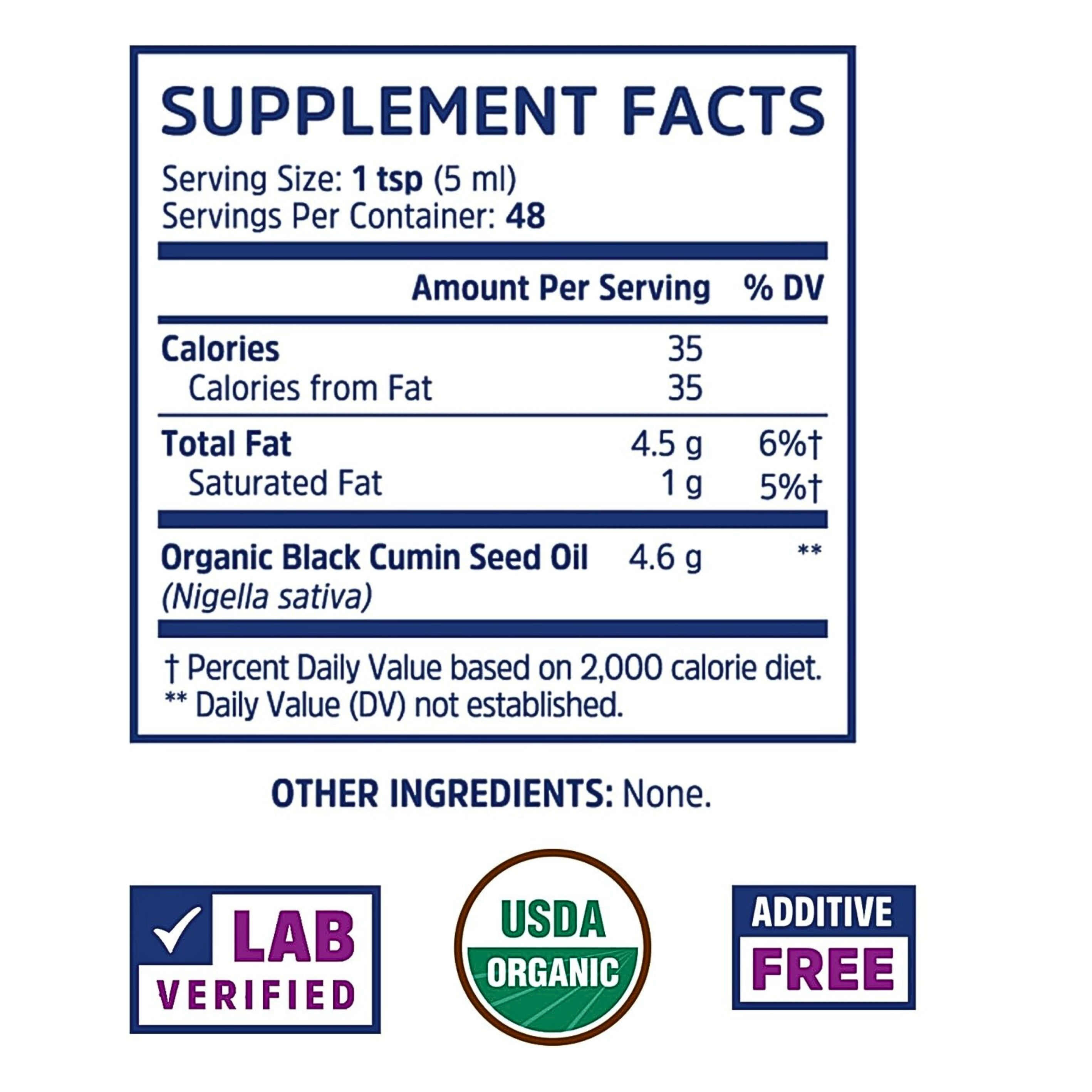 Organic Black Seed Oil - Black Cumin Seed Oil Cold Pressed, Nigella Sativa, Pure Unrefined Blackseed Liquid, Premium Supplement for Health with Thymoquinone, Omega 3 6 9- 4 oz.