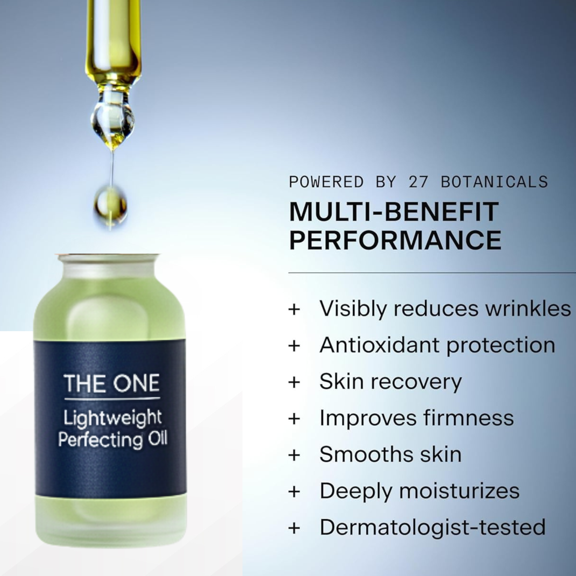 THE ONE- Lightweight Perfecting Oil- Nourishing and Hydrating Oil Blend to Restore Natural Glow. Jojoba, Rosehip, Plant Based Squalene, Blue Tansy