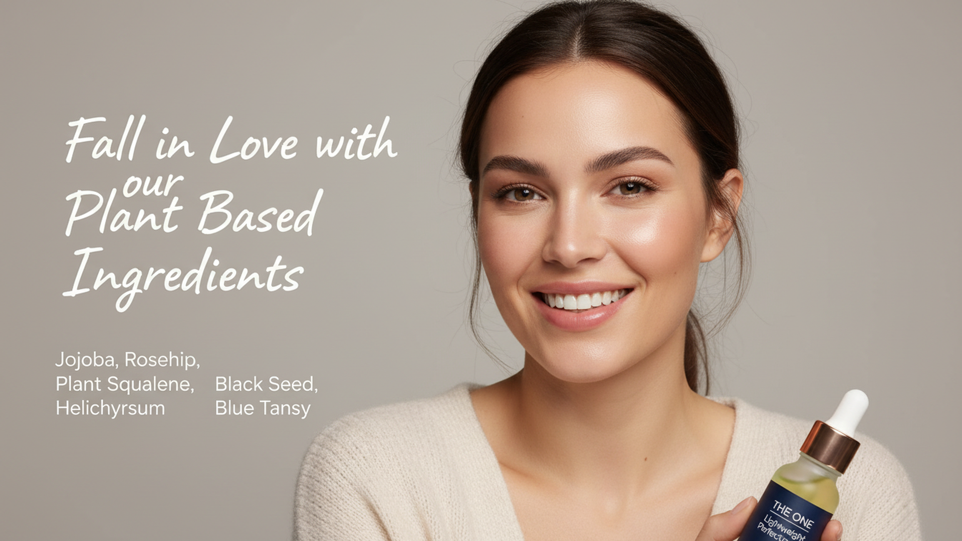 THE ONE- Lightweight Perfecting Facial Oil- Nourishing and Hydrating Oil Blend to Restore Natural Glow. Jojoba, Rosehip, Plant Based Squalene, Blue Tansy