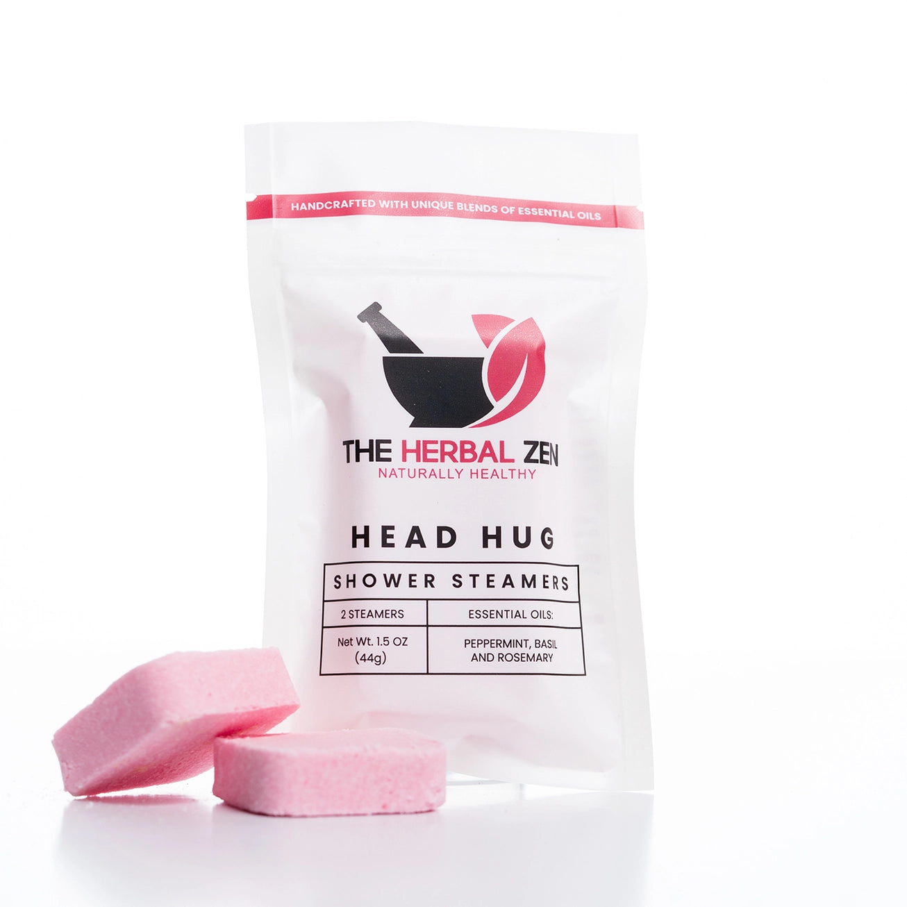 Herbal Zen | HEAD HUG 2PK. | Aromatherapy Shower Steamers | Handmade | Soothe. Heal. Restore.