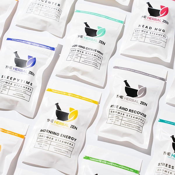 Herbal Zen | MORNING ENERGY 2PK. | Aromatherapy Shower Steamers | Handmade | Soothe. Heal. Restore.