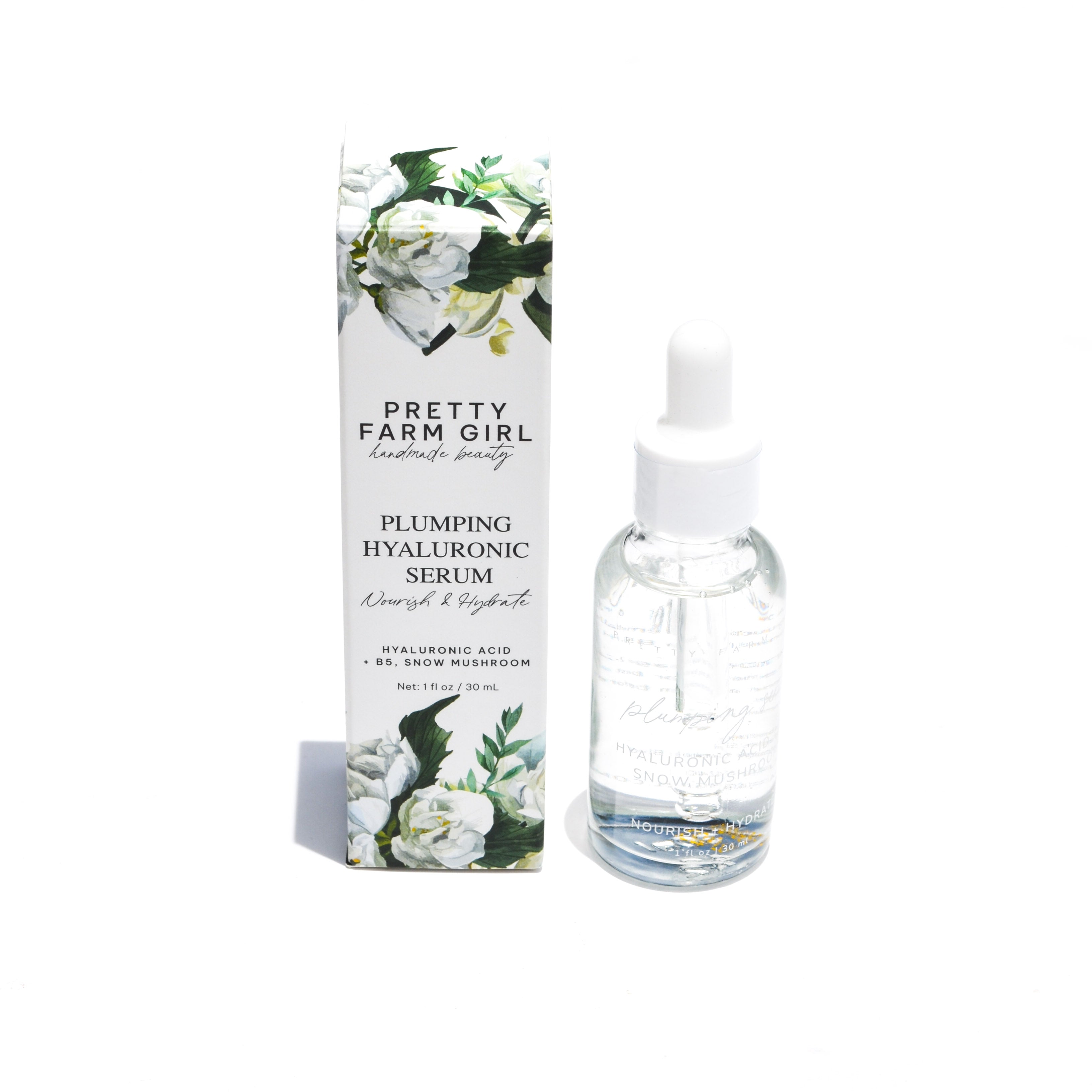 Pretty Farm Girl- Hyaluronic Plumping Serum with Vitamin B5 + Snow Mushroom