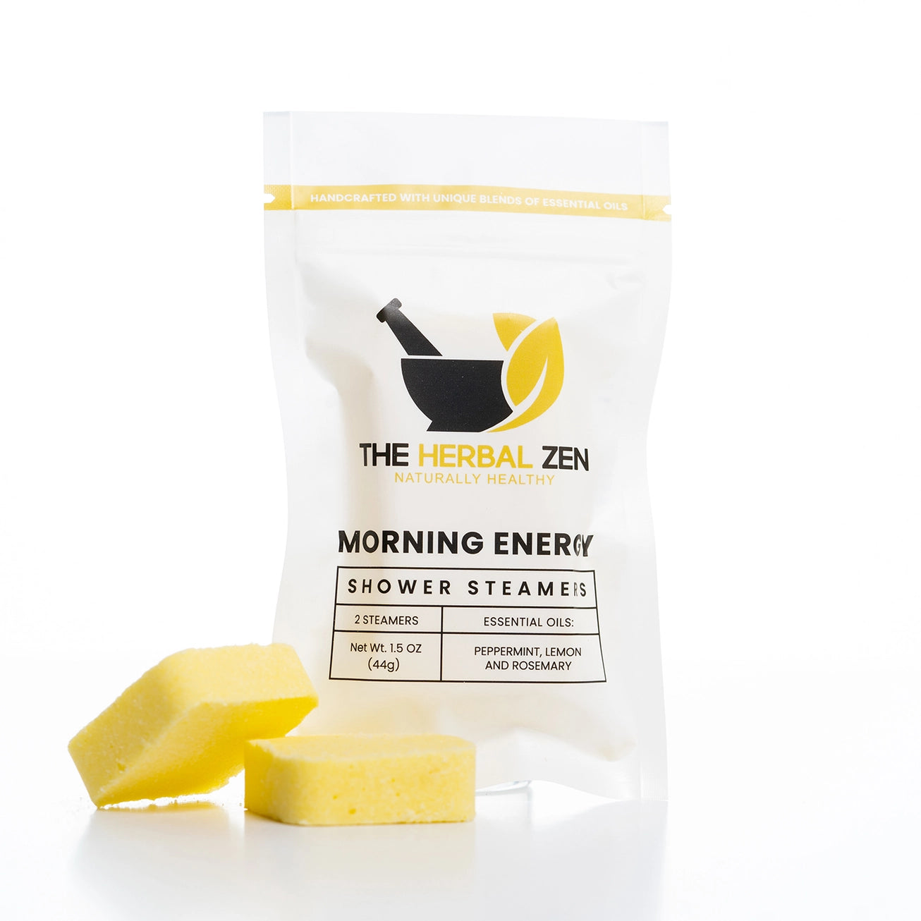 Herbal Zen | MORNING ENERGY 2PK. | Aromatherapy Shower Steamers | Handmade | Soothe. Heal. Restore.