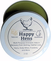 Serendipitous Summer Farms Large 2 oz Happy Hens- All Purpose First Aid Poultry Balm. 100% Natural and Organic Comfrey Salve. for Pecking Wounds/Sores