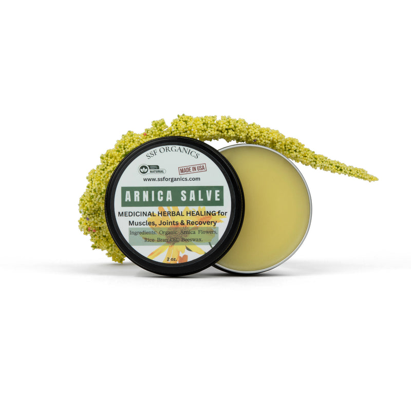 Arnica Salve  | Targeted herbal salve for massage, sore muscles and bruised looking skin