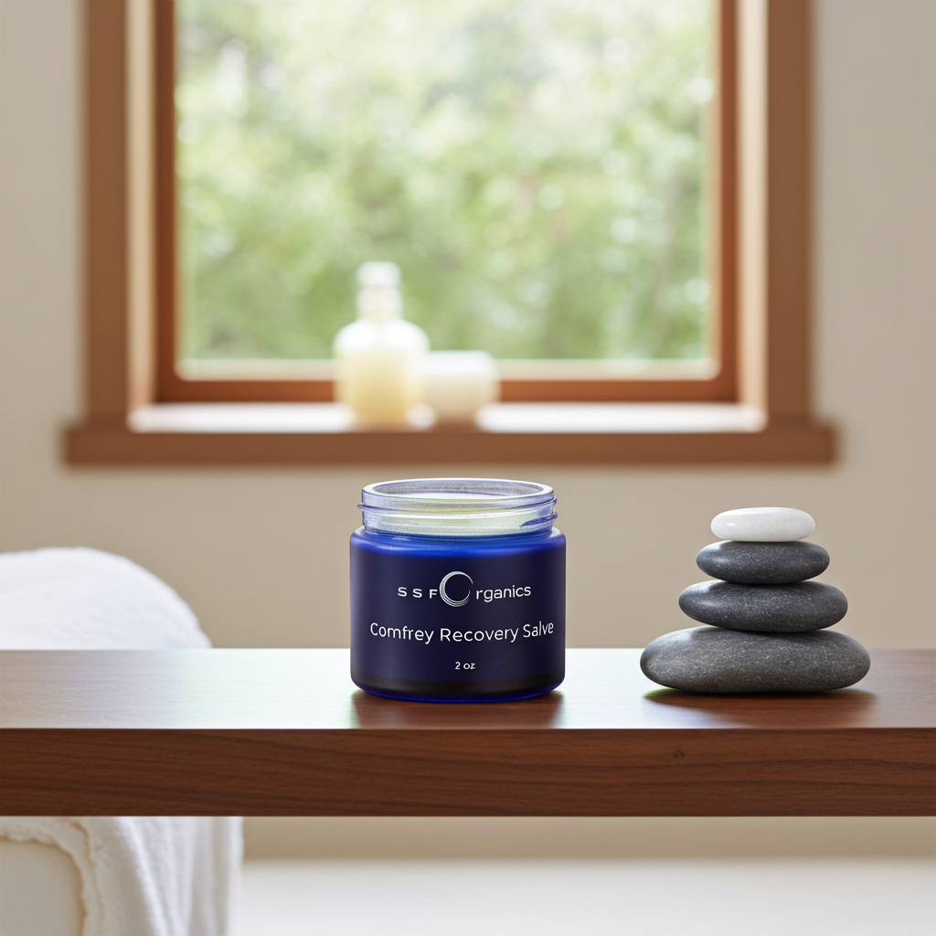 Comfrey Recovery Salve (Glass Jar)- All Purpose- Repairs Skin and Soothes Muscles/Joint Pain