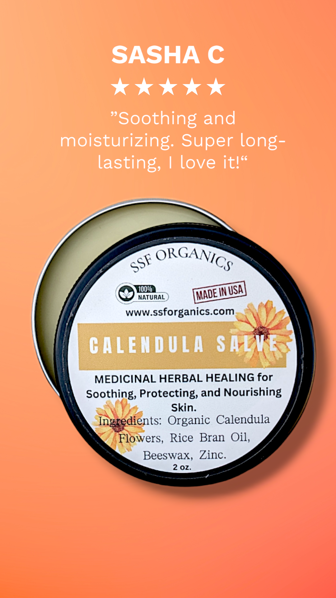 Calendula salve oil for skin rashes and eczema psoriasis and dermatitis made with zinc aloe calendula herbal remedy for skin cysts boils bed sores moisturizing dry skin