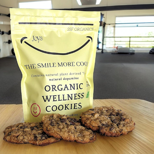 SSF Organics- JOYS- The Smile More Cookie - Organic Wellness Cookies | Bone Broth Collagen | Natural Dopamine | Sprouted Spelt Flour | 4 Pk.