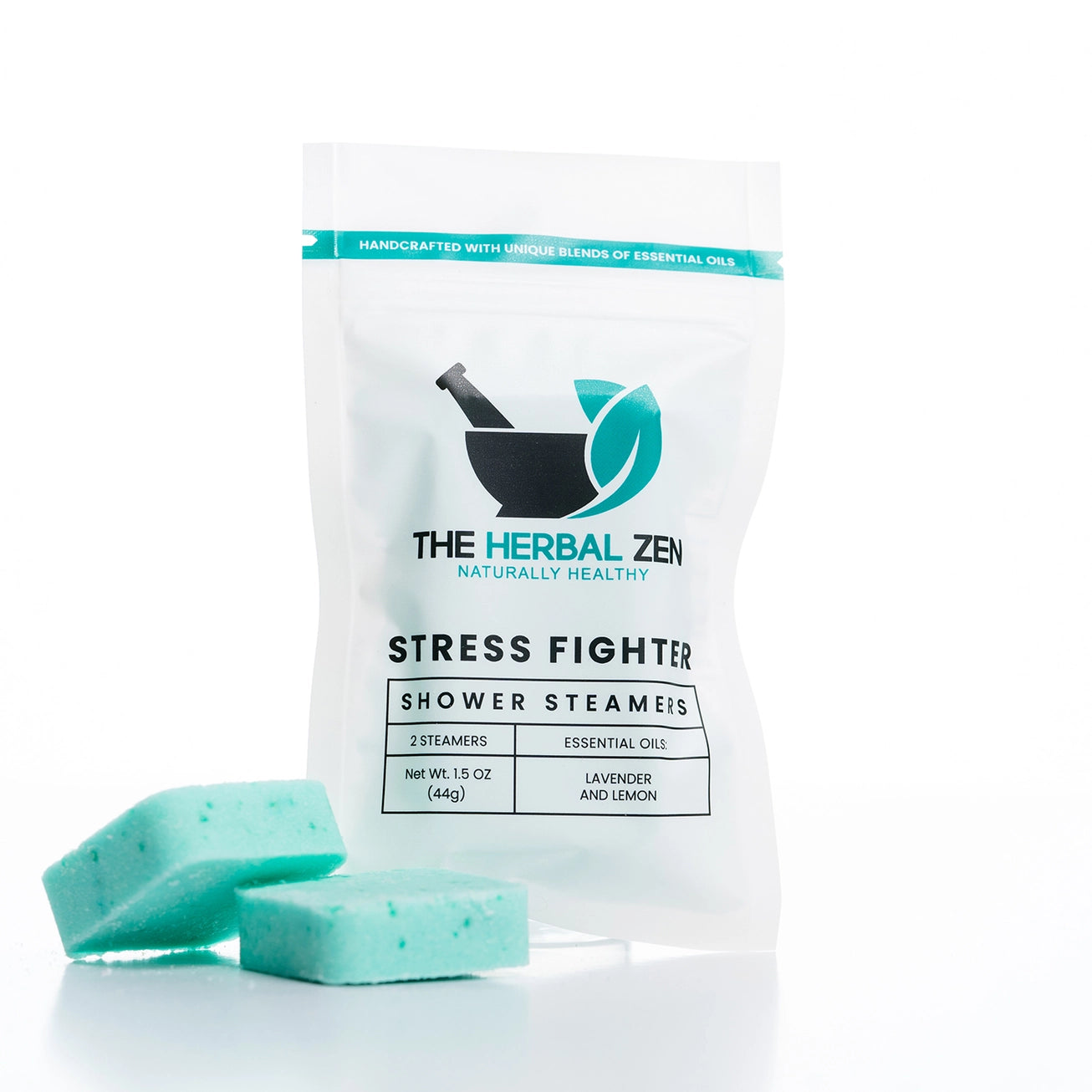 Herbal Zen | STRESS FIGHTER 2PK. | Aromatherapy Shower Steamers | Handmade | Soothe. Heal. Restore.