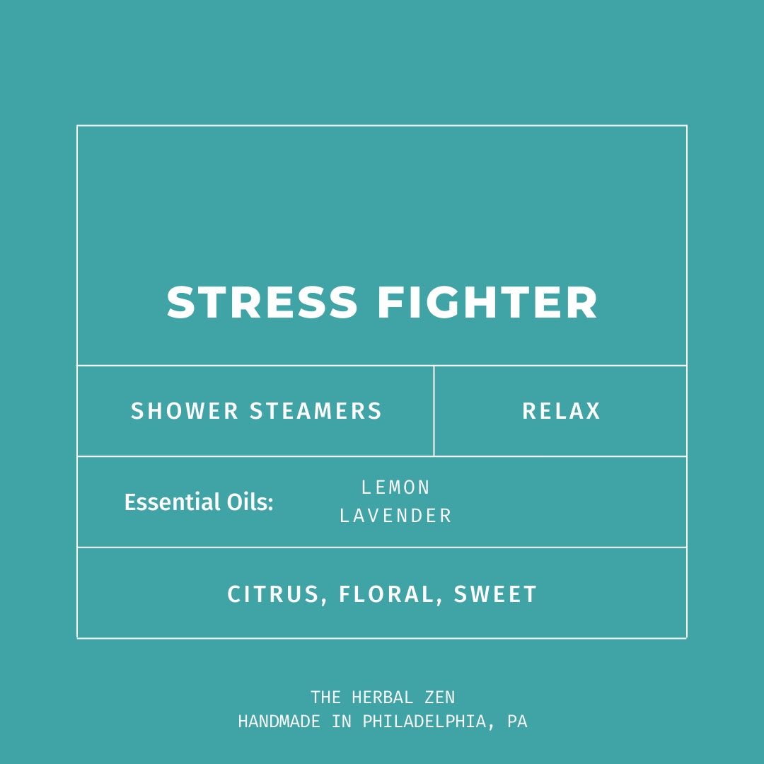 Herbal Zen | STRESS FIGHTER 2PK. | Aromatherapy Shower Steamers | Handmade | Soothe. Heal. Restore.