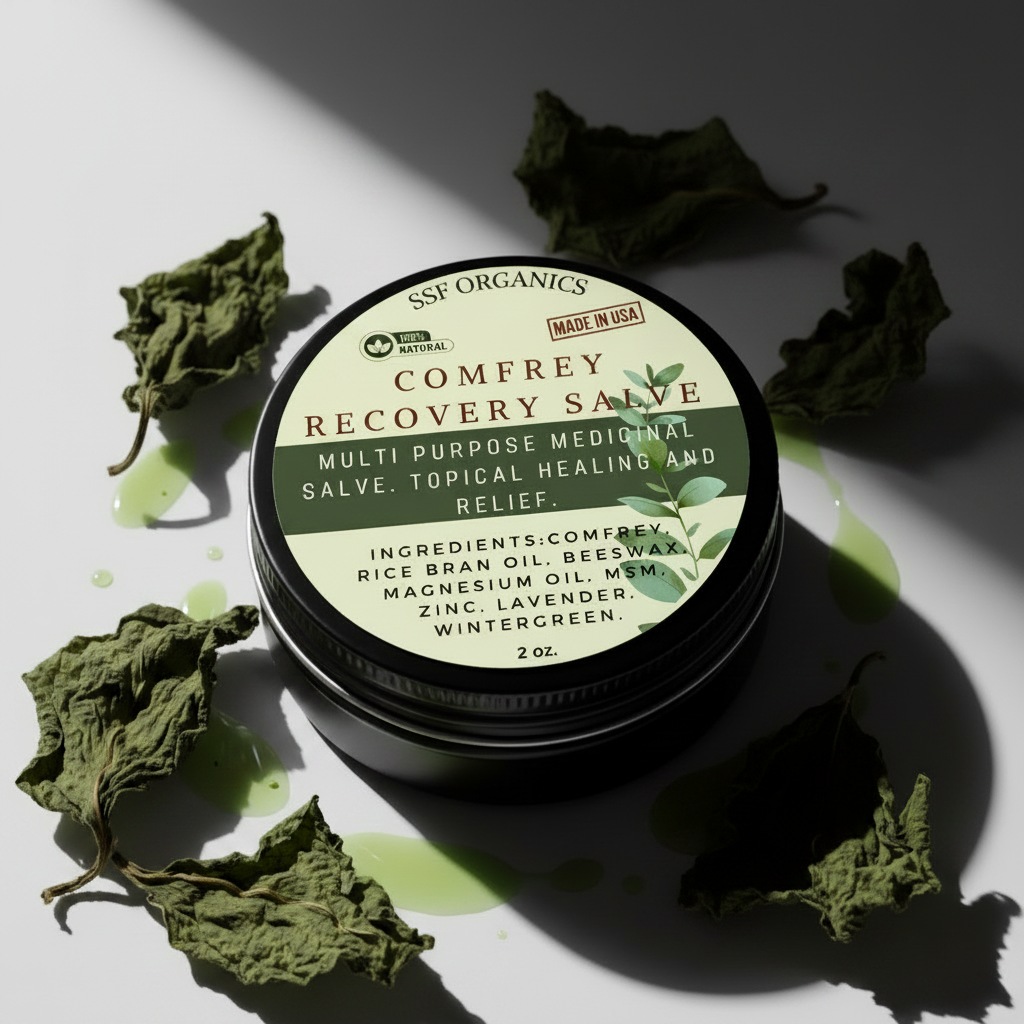 Comfrey Recovery Salve- All Purpose- Repairs Skin and Soothes Muscles and relieves Joints