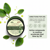 Comfrey recovery salve container with green leaves and usage instructions on a white background natural herbal remedy for skin arthritis sore muscles eczema relief topical 