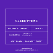 Herbal Zen | SLEEPY TIME 2PK. | Aromatherapy Shower Steamers | Handmade | Soothe. Heal. Restore.