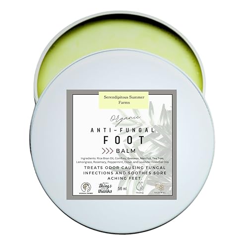 SSF Organics- Soothing Foot Salve. Use for Athletes Foot, Dry cracked Skin, Sore Feet, Burning Feet, Great for Cooling Relief! Made with Therapeutic Oils Like Tea Tree and Clove. 100% Natural!